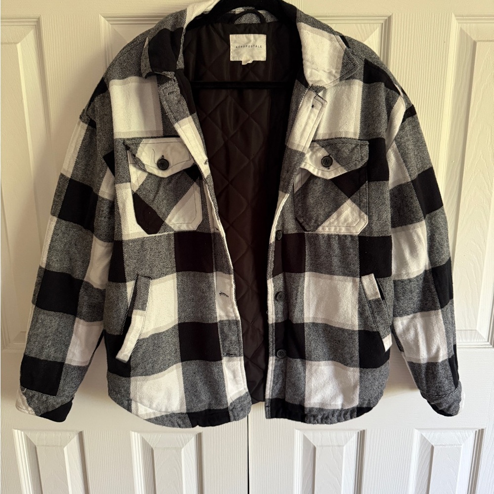 Aeropostale Black Quilted Jacket